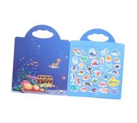 HONMEET Libro di Adesivi Riutilizzabili Tema Animali Marini per Stickers Attacca e Rimuovi senza Tracce Educativo per Età Prescolare e Attività Creative