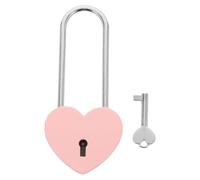HONMEET Lucchetto a Forma di Cuore Vintage in Metallo Rosa, Serratura Antiruggine per Armadietto e Valigia, Lucchetto Dell’amore per Coppie e Uso in Attrazioni Turistiche