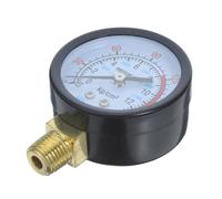 HONMEET Manometro Verticale Radiale Compatto per Compressore Aria in Lega di Tungsteno al Carbonio, Alta Resistenza alla Pressione per Uso Industriale e Sostituzione Parti Compressore