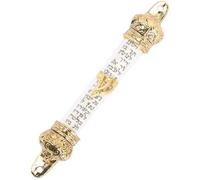 HONMEET Mezuzah Decorativa in Metallo Due Fori per Porta D'ingresso, Atmosfera Religiosa e Design Distintivo per Decorazione Ebraica Raffinata