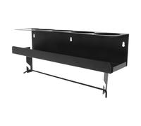 HONMEET Organizer da Parete in Metallo per Garage e Cucina con Portasciugamani e Portabottiglie Scaffalatura Compatta e Resistente per Bombole Spray e Utensili Ripiano Montato