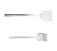 HONMEET Pala per Cenere in Ferro Spesso 2 Pezzi Paletta Piccola e Grande, Attrezzi Multifunzionali per Pulizia Domestica e Gestione Fuoco, Accessori Pratici per Riscaldamento, Caminetti