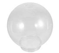 HONMEET Paralume a Globo Trasparente in Acrilico 20cm per Lampade da Giardino e Esterno, Copertura Sferica Apertura Filettata, Decorazione Contemporanea per Lampioni e Palo Illuminazione