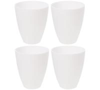 HONMEET Paralume Plastica Bianco a Testa Piatta 30Mm Set 4 Pezzi per Lampada da Tavolo Lampada a Sospensione e da Parete Decorazione Casa Contemporanea