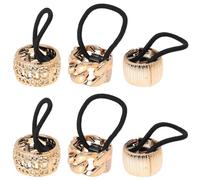 HONMEET Polsini per Coda di Cavallo un Look Chic e Raffinato Set 6 Pezzi in Plastica Color Oro Chiusura a Molla Eleganti e Adatti a Diversi Tipi di Chioma