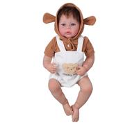 HONMEET Ragazzo Ragazza Realistica in Materiale Morbido con Abbigliamento e Cappello Gioco con Accessori per Artificiale per Regalo di Compleanno Colore