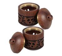 HONMEET Sacchetto Aromatico Lanterna in Legno Intagliato, Diffusore Aroma Portatile Fai da Te, Ciondolo Decorativo per Auto, Casa e Ufficio, Set 2 Pezzi