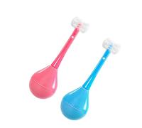 HONMEET Set 2 Spazzolini da Denti per Setole Morbide, Design Tumbler Antiribaltamento, Spazzolino Manuale Cartoon Portatile per Igiene Orale e Abitudini Sane
