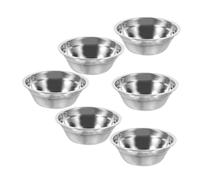 HONMEET Set 6 Pezzi Ciotole Resistenti Agli Urti in Acciaio Inossidabile Sicure la Pelle per Maschere Viso Fai da Te per Uso Domestico e Beauty Routine