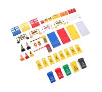 HONMEET Set da con 40 Stradali: in Miniatura Stradali, Coni Stradali, della Spazzatura, Educativo sulla Sicurezza,