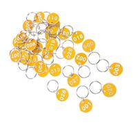 HONMEET Set di Targhe Metalliche Numerate in Alluminio per Valigie e Borse, Etichette con Portachiavi per Gestione Chiavi e Deposito