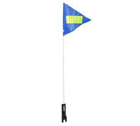 HONMEET Sicurezza per Bicicletta con Asta Resistente e Alta Visibilità Riflettente per Protezione e Avviso Adatta Bici Rimorchi e Scooter Completo Blu con Striscia Riflettente