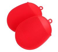 HONMEET Spazzola Da Bagno in Silicone 2 Pezzi Per Pulizia Corpo e Massaggio, Scrub Corpo Delicato Per Adulti e Ragazzo Ragazza, Portatile Per Doccia, Palestra e Viaggi