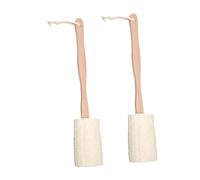 HONMEET Spazzola Da Bagno Per La Schiena in Luffa Manico Lungo 2 Pezzi Spazzola Esfoliante Da Doccia Massaggiante Per Bagno e Rimozione Cellule Morte