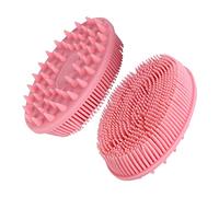 HONMEET Spazzola Per Shower in Silicone 2 Pezzi Portatile Massaggiante Per La Pulizia Della Doccia Ragazzo Ragazza Morbida e Leggera Per Bagnetto e Viaggio