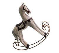 HONMEET Statua Cavallo Dondolo Vintage in Legno Decorazione da Tavolo Creativa e Sicura per Anni Giocattolo Resistente e Adattabile Stili di Arredo