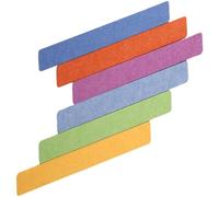 HONMEET Strisce di feltro per bacheca da parete 33x5 cm multicolore con puntine, accessori per lavagna murale in ufficio e aula, 6 pezzi autoadesivi per appunti e foto Colore Casuale