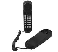 HONMEET Telefono da Parete Vintage Piccolo Nero per Casa, Ufficio e Hotel Supporto da Muro, Telefono Fisso Compatto per Comunicazione Interna ed Esterna