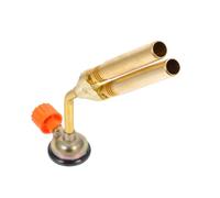 HONMEET Torcia Gas Butano Doppio Bruciatore Regolabile per Saldatura e Brasatura Compatta e Leggera per Campeggio e Barbecue Outdoor