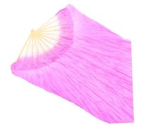 HONMEET Ventaglio da Danza del Ventre in Seta Naturale e Bamboo Ventaglio per Spettacoli Danza Etica Yangko Sceniche Leggero e Resistente Portatile