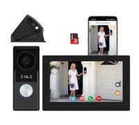Honmidatek Videocitofono Connesso 2 fili, 7 Pollici Touch Monitor, 1080p, Audio Bidirezionale, Citofono con Sblocco Remoto, Rilevamento Umano,Visione Notturna, app Tuya