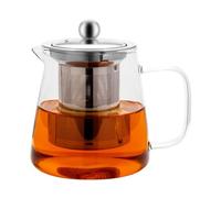 Honneeo Teiera in Vetro Borosilicato 750 ml con Filtro, Bollitore da Cucina Sicuro per Piano Cottura, con Colino in Acciaio Inox 304, Tisaniera Infusiera per Foglie di Tè Sfuso,Tisane,Caffè,Teabloom
