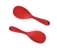 Honnesserry Cucchiaio da Portata,Cucchiaio da Cucina Cucchiaio da Riso in Silicone,Cucchiaio per Cuocere Il Riso Cucchiaio in Silicone,Cucchiaio da Cucina Versatile per Purè Di Patate(2 Pezzi,Rosso)