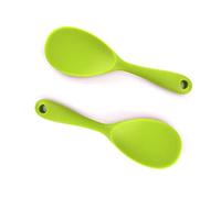 Honnesserry Cucchiaio da Portata,Cucchiaio da Cucina Cucchiaio da Riso in Silicone,Cucchiaio per Cuocere Il Riso Cucchiaio in Silicone,Cucchiaio da Cucina Versatile per Purè Di Patate(2 Pezzi,Verde)