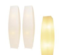 HonoDing Lampade da terra per soggiorno con coperchio di carta bianca, interruttore a pedale - ideale come lampada a pavimento di carta per la decorazione del soggiorno e della camera da letto(2PCS)