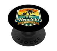 Honolulu Hawaii Camicia Oahu Beach Vacation Surf Tramonto PopSockets PopGrip Adesivo