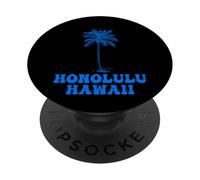 Honolulu Hawaii con grafica palma PopSockets PopGrip Adesivo
