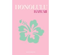 Honolulu Hawaii NOTEBOOK: Pink and Turquoise Hibiscus Flower Coffee Table Style Composition Book with 160 pages | 6 x 9 Inch | tropical island vibes ... for girls, teens, women & college students