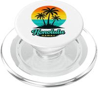 Honolulu Hawaii Retro Tramonto Palm Beach Vacanza PopSockets PopGrip per MagSafe