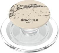 Honolulu, Hawaii, vendemmia, orizzonte, disegno PopSockets PopGrip per MagSafe