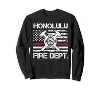 Honolulu Hawaii Vigili del fuoco sottile linea rossa vigile del fuoco Felpa