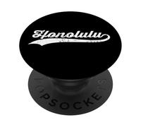 Honolulu Hawaii Vintage Cursive Nome della città degli Stati Uniti Retro Sports PopSockets PopGrip Adesivo