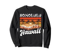 Honolulu Hawaiian Summer Surfing Retro Hawaii Lover USA Felpa