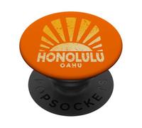 Honolulu HI - Sunny Honolulu Oahu Hawaii PopSockets PopGrip Adesivo