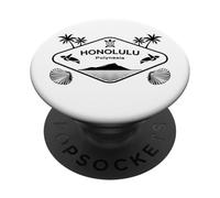 Honolulu Polinesia Tartarughe di Mare Hawaii Mari del Sud PopSockets PopGrip Adesivo