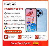 Honor 400 Pro 5g Smartphone 6,7′′ Amoled Snapdragon 8 Gen 3 Magicos 9.0 200Mp Ai Ultra HD Obiettivo 6000Mah 100W Supercharge Esim Blue
