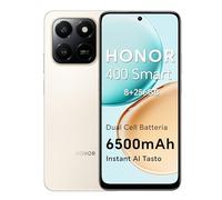 HONOR 400 Smart 4G Smartphone Dual SIM NFC Android 15, 8+256GB, 6500mAh Dual Cell Batteria, 108MP+2MP con Pulsante AI Telefono, 6.77 Pollici 120 Hz Comfort Display, 5 stelle SGS&IP65, Desert Gold