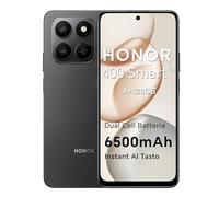 HONOR 400 Smart 5G Smartphone Dual SIM NFC Android 15, 4+128GB, 6500mAh Dual Cell Batteria, Pulsante AI Button, 6.77 Pollici 120 Hz Comfort Display, 5 stelle SGS&IP54, 50MP+2MP, Velvet Black
