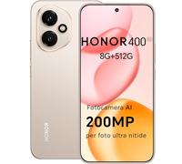 HONOR 400 Smartphone 5G Dual SIM NFC,200MP con AI fotografica,8GB/256GB, 5300 mAh, 6.55 pollici AMOLED Eye-Care Display cellulare, Snapdragon 7 Gen 3 telefono, Smartphone con Android 15,Desert Gold