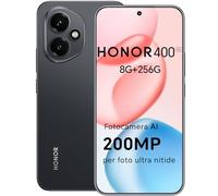 HONOR 400 Smartphone 5G Dual SIM NFC,200MP con AI fotografica, 8GB/256GB,5300 mAh, 6.55 pollici AMOLED Eye-Care Display cellulare, Snapdragon 7 Gen 3 telefono,Smartphone con Android 15,Midnight Black