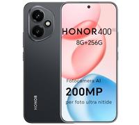 HONOR 400 Smartphone 5G Dual SIM NFC, 8GB/256GB, 200MP con AI fotografica, 6.55 pollici AMOLED Eye-Care Display 5000nit, 5300 mAh, Snapdragon 7 Gen 3, Android 15, Midnight Black, [Versione italiana]
