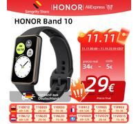 HONOR Band 10 Smart Wearables, fitness tracker AMOLED da 1,57 pollici, frequenza cardiaca SpO2, 96 tipi di movimento, impermeabile 5ATM, batteria da 14 giorni, nero