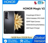 Honor Magic V2 5G Pieghevole LTPO Versione Globale Display OLED da 7,92" 120Hz Snapdragon 8 Gen 2 66W SuperCharge 5000mAh Batteria NFC 16GB 512GB Black(PU)