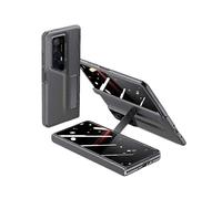 (Honor Magic V2 RSR Porsche Des, Grey) For Honor Magic V2 Rsr Porsche Design Case Coated Pc Kickstand Phone Cover With Anti-spy Film