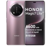 HONOR Magic7 Lite Smartphone 5G Android 14 Dual SIM NFC, 8GB RAM 512GB, 6600 mAh, 6.78 pollici AMOLED Display,Drop/Water/Heat-Resistente,108 MP, esperienza intelligente AI,Titanium Purple