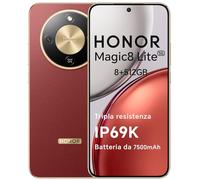 HONOR Magic8 Lite Smartphone 5G, 8+512GB, Tripla Resistenza-IP69K, 7500 mAh, Fotocamera AI 108 MP con OIS, Display AMOLED da 6.79 Pollici Cellulari, AI Intelligente, Dual SIM, NFC, Reddish Brown